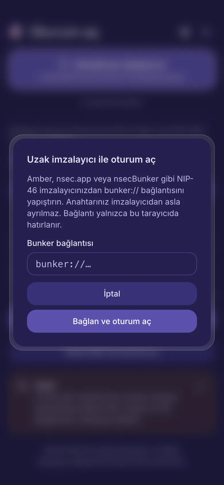Bunker bağlantısı için bir kutu içeren uzak imzalayıcı penceresi.